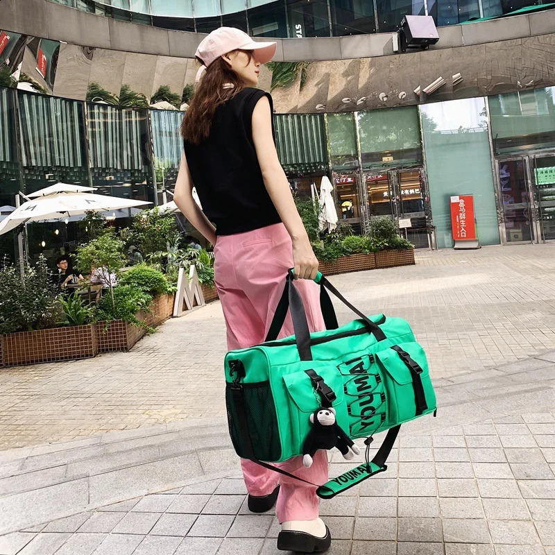 Large Capacity Travel Duffle Bag for Women Gym Sports Fitness Luggage Handbag Shoes Boston Weekend Men Shoulder Bag 240819