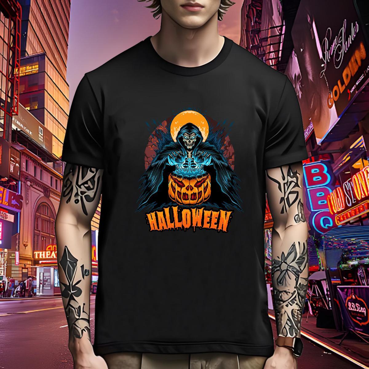 High Quality T-Shirts sorcerer Round Neck Short Sleeve Hip Hop Street Custom Printed 230g 100% Cotton Men Tshirts DIY Customized Tops