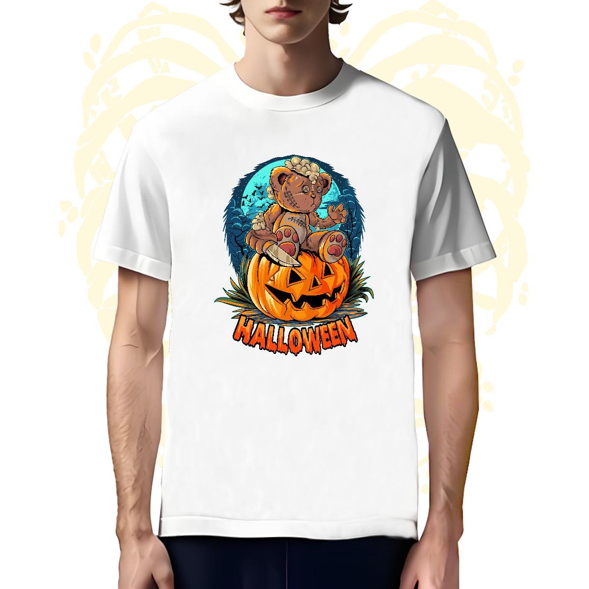 Cool Design Mens T Shirts bear Breathable Crew Neck Outdoor DIY Printed 100% Cotton 230g Tshirt for Man Woman Custom Tees Shirts