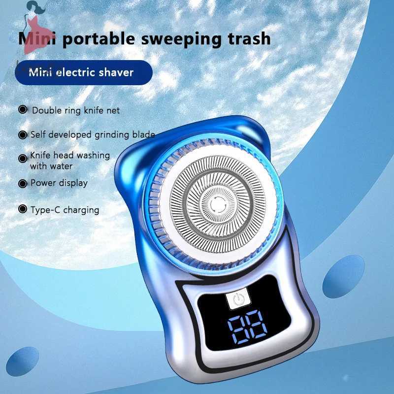 Mini travel shaver mens pocket size portable washable car home shaver rechargeable cordless shaver facial shaver W240819