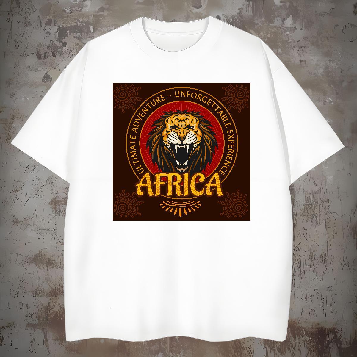Customized Couples T Shirts lion Sports Casual 230g Pure Cotton Polos Breathable Soft Wholesale T Shirt For Man Custom Anime
