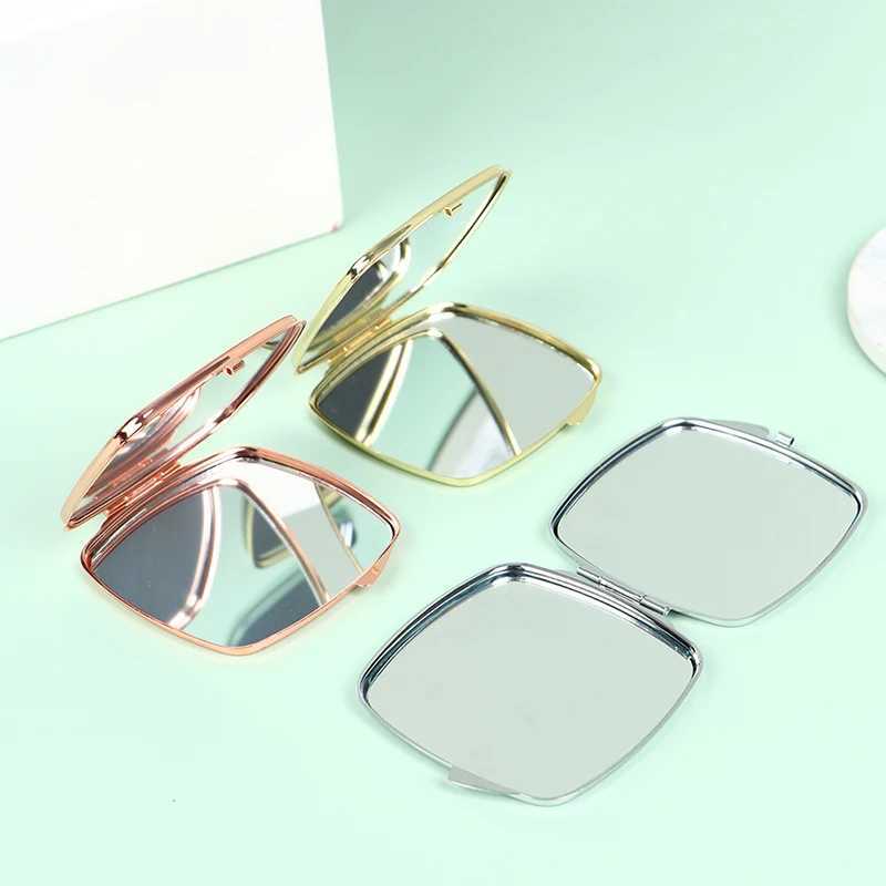 Compact Makeup Mirror Cosmetic Magnifying Round Pocket Make Up Mirror Y240819
