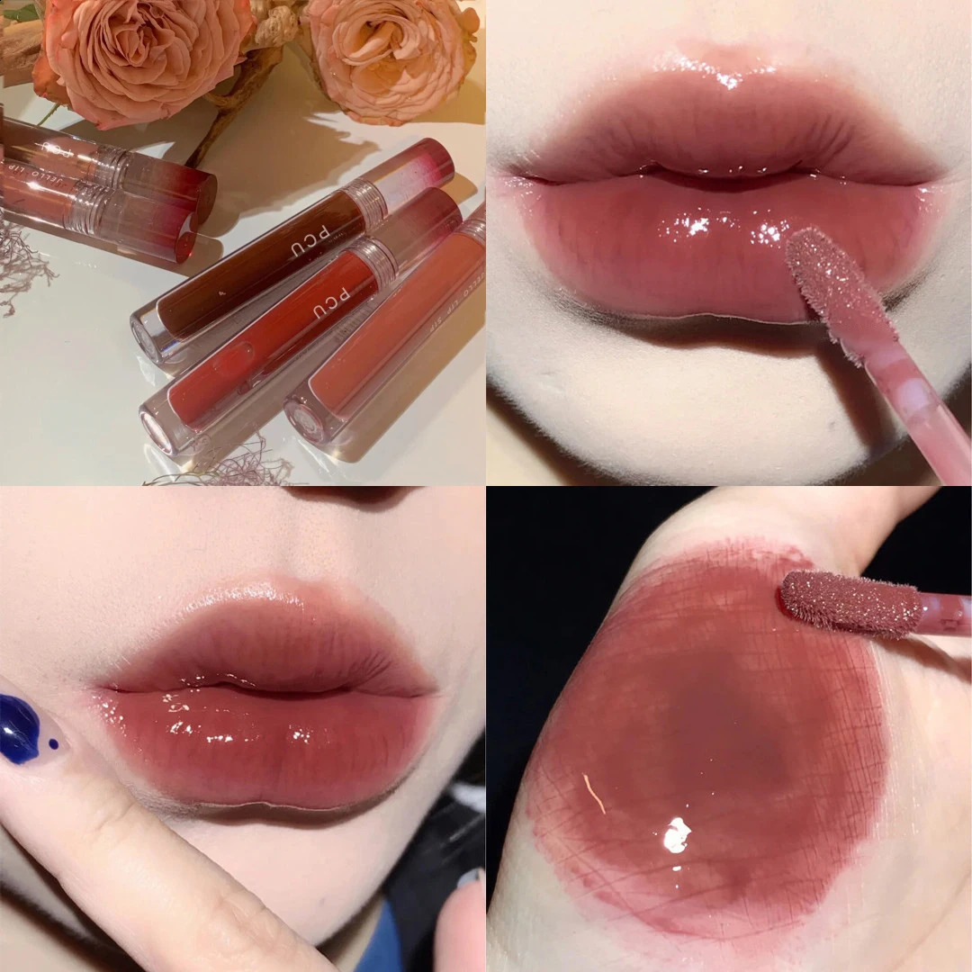 6 Color Tea Red Mirror Dyeing Lip Gloss Moisturizer Liquid Lipstick Waterproof Long Lasting Pink Lip Tint Korean Makeup Cosmetic 240819