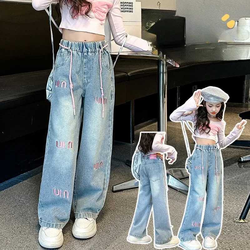 Spring/Summer New Straight Leg Jeans 2024 New Fashionable and Comfortable Girls JeansW240819