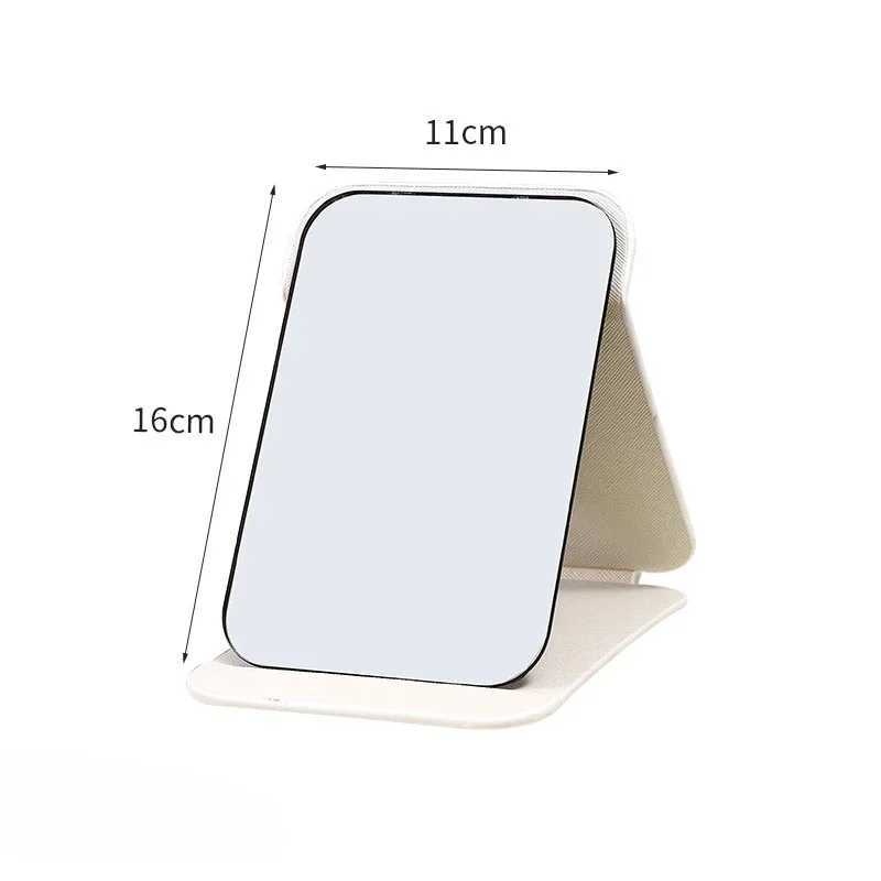 Folding Makeup Mirror High-quality Portable Desktop Makeup Mirror Single-side Creative Women Solid Color Standing Makeup Mirror Y240819