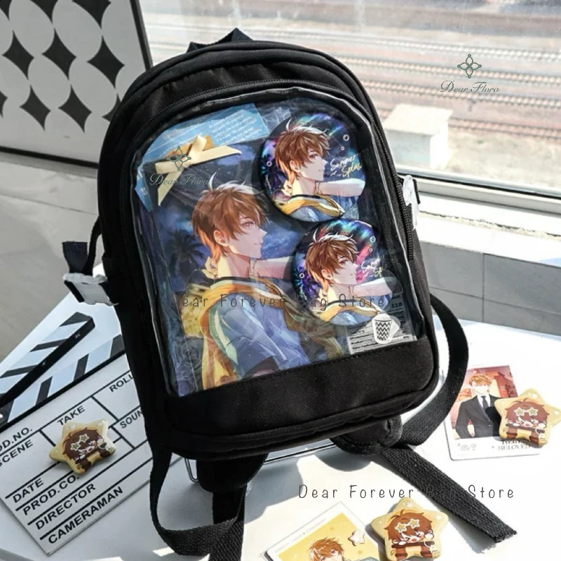 Y2K Cute Mini Backpack Womens Kawaii Ita Bag Sweet Girl Transparent Rucksack DIY Personalized Display Knapsack Lolita Shoulder 240820