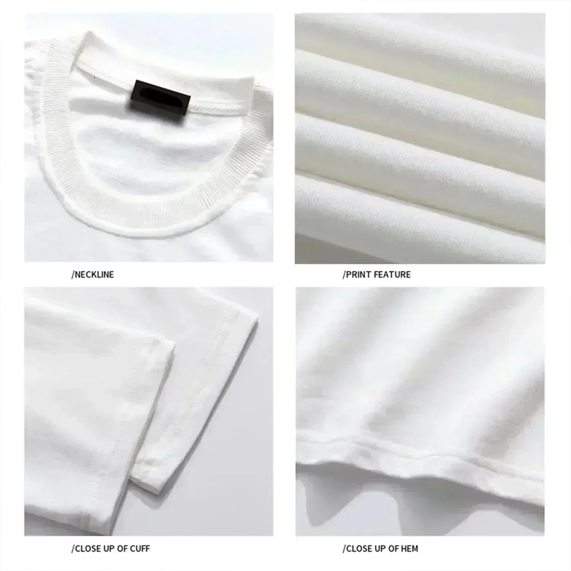 Summer Minimalist with 3 Heavy Undershirt Mens Shortsleeved Tshirt American Retro Halfsleeved 240819