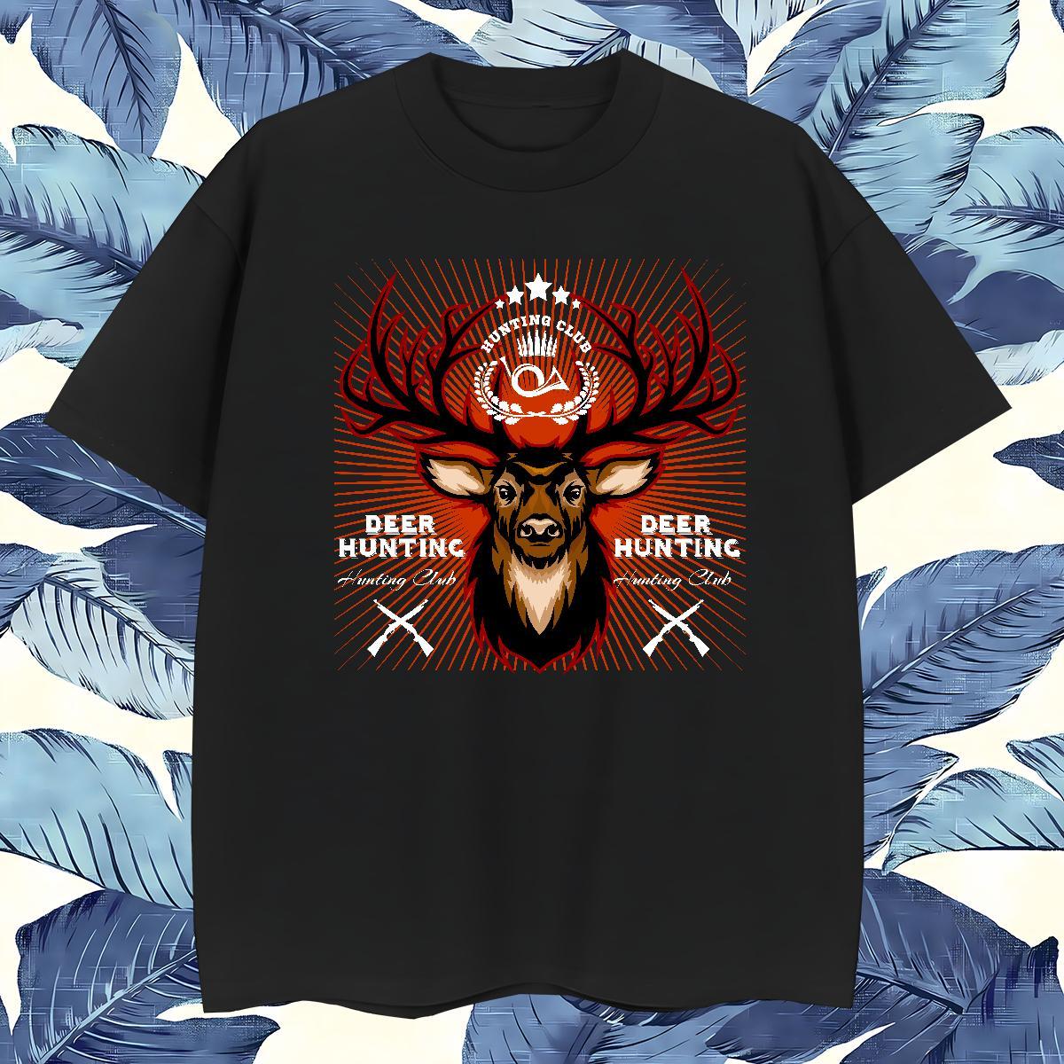 TOP Quality T-Shirts deer Breathable Short Sleeve Outdoor Anime 100% Cotton 230g Men Tshirts Designer Tee Shirt