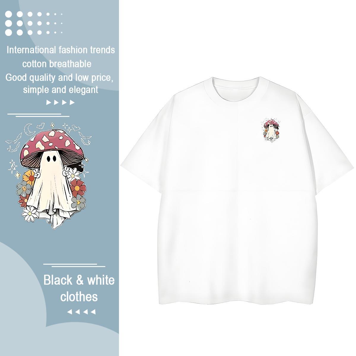 New Arrival Men Clothes T-Shirt monster Anime Printing Street 230g 100% Cotton Tops Crew Neck Breathable Wholesale T shirt DIY