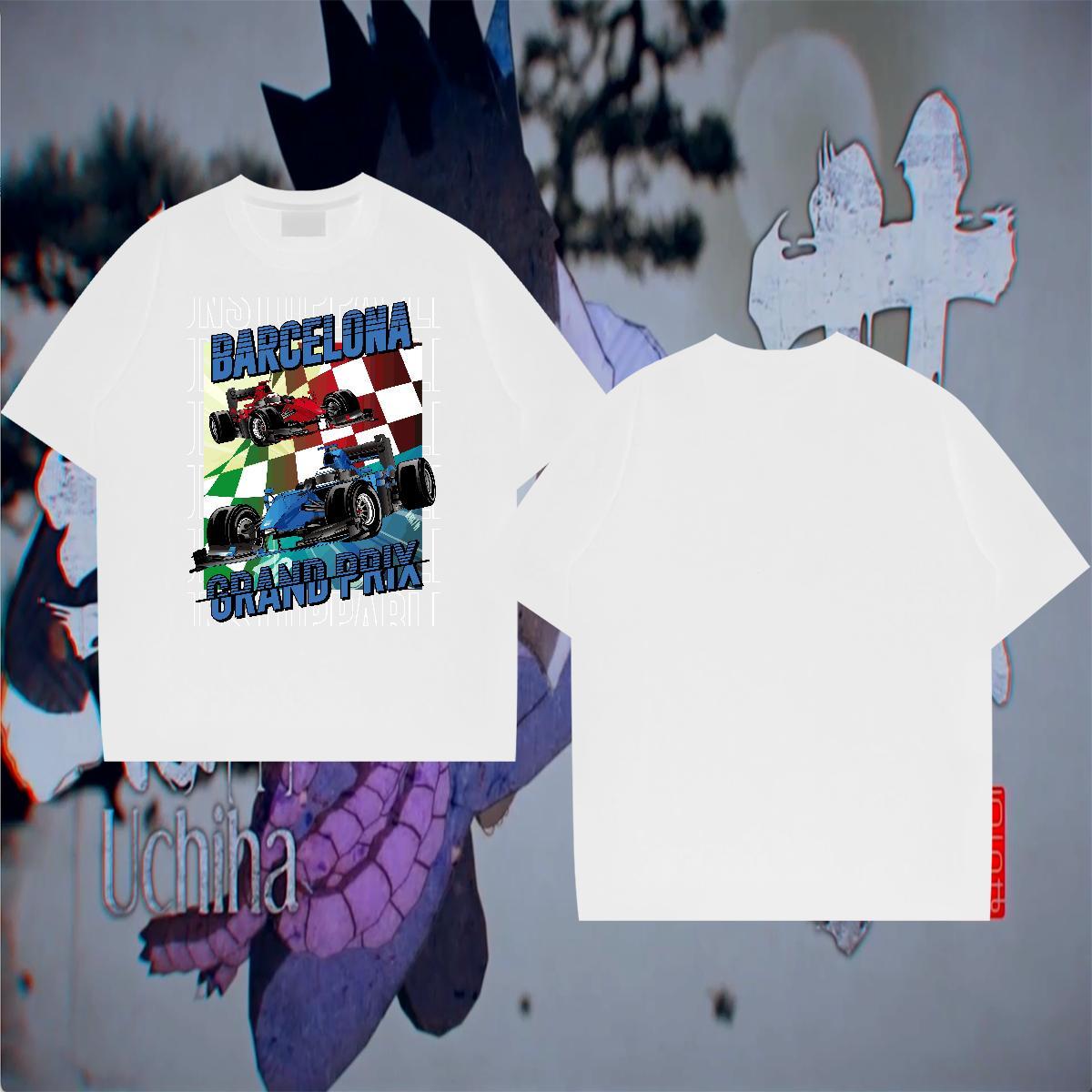 Soft Men Tees Street wear Hip Hop 230g Cotton DIY Anime Breathable Short Sleeve car T-Shirts Classic Tees Shirts