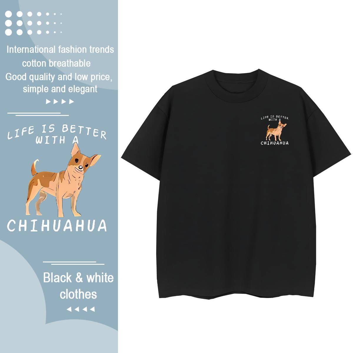 Designer Fashion Tshirt for Man Woman dog Summer Casual 230g Cotton Tshirts Short Sleeve O-Neck Popular T Shirts Men Custom Printed