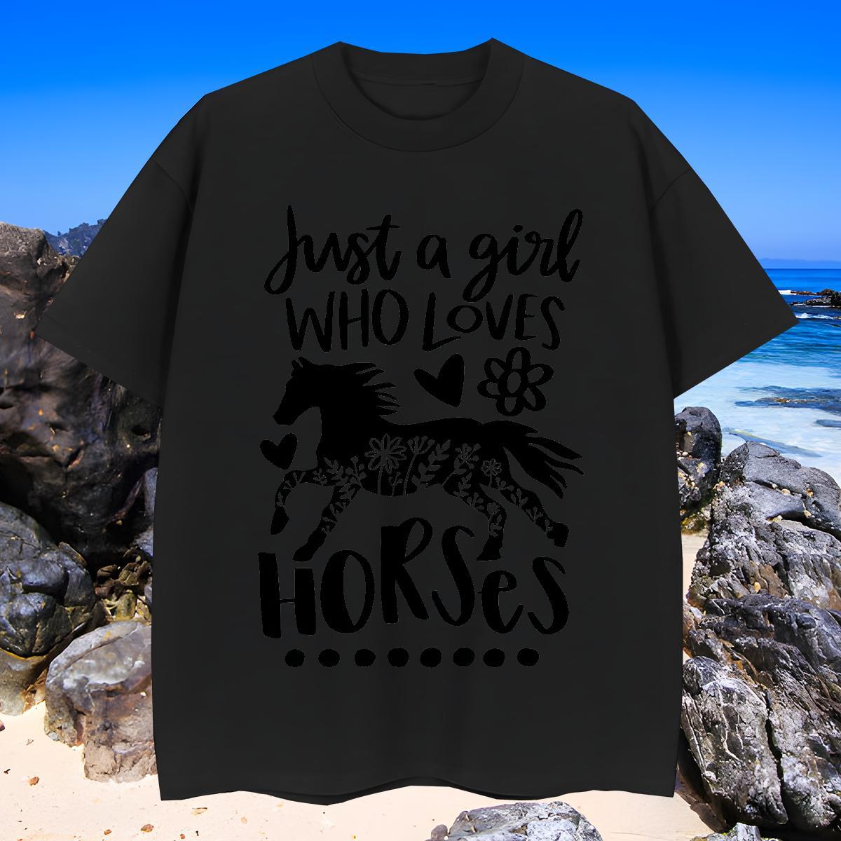 Brand T shirt horse O-Neck Short Sleeve Casual Beach Customized 230g Pure Cotton Tshirts Free Shipping Tees Shirts