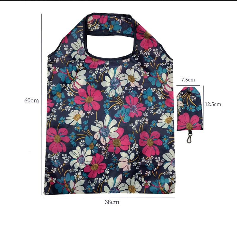 Fashion Printing Foldable EcoFriendly Shopping Bag Tote Folding Pouch Handbags Convenient LargeCapacity For Travel Grocery y240925