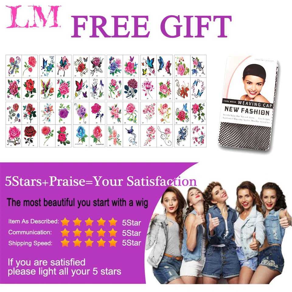 LM 30 inch synthetic hair fiber heat-resistant straight hair with ponytail fake hair chip hair extension ponytail wig W240817