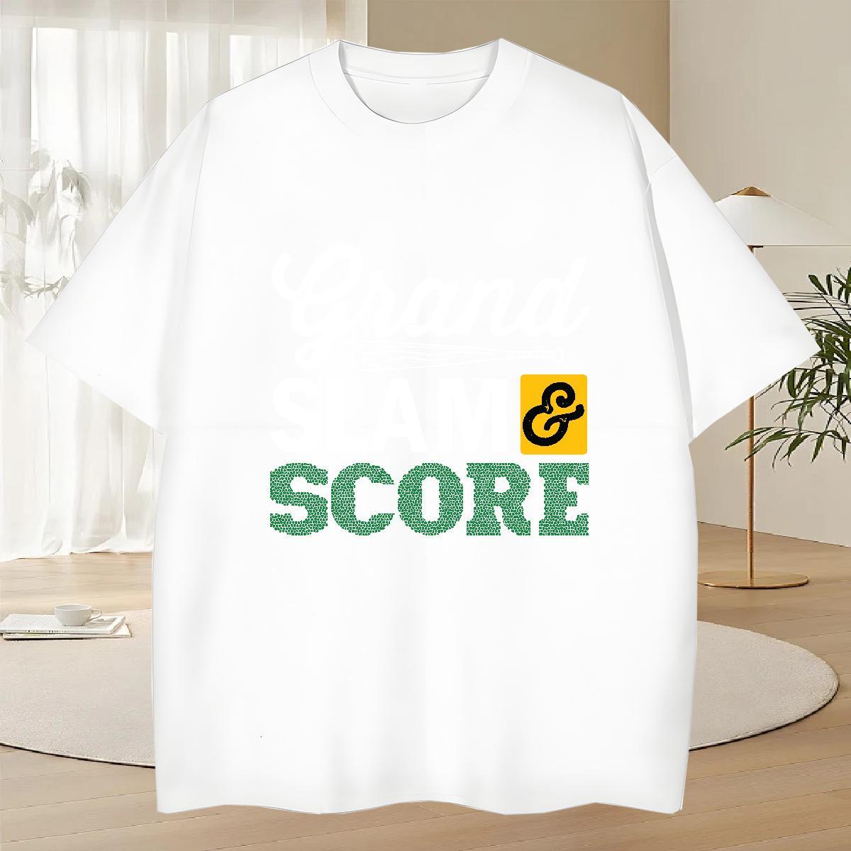 Free Shipping Tshirts Street Casual 100% Cotton 230g DIY O-Neck Short Sleeve Grand Slam T-Shirts for Men Designer Fashion Tops Shirt