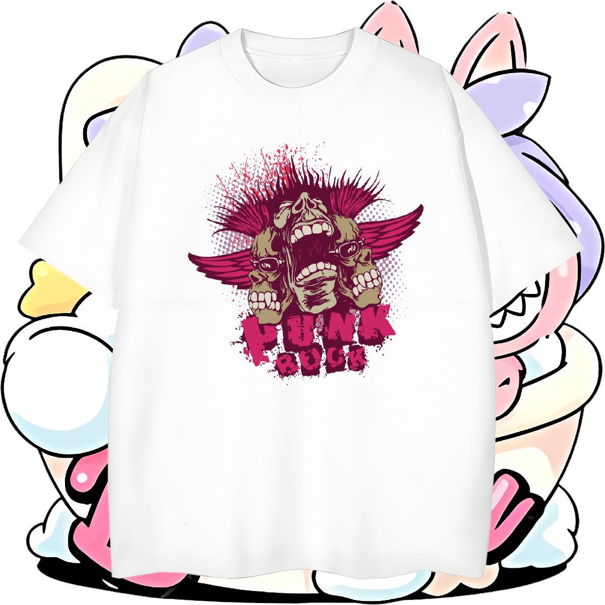 2024 Designer scary Men Tees 230g Cotton T-Shirts for Men Custom Cartoon Summer Casual Breathable Short Sleeve TOP Quality Clothings