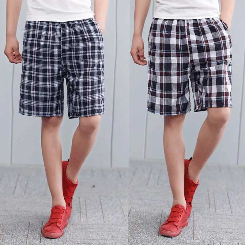 100% pure cotton mens underwear boxing shorts mens casual pajamas plain loose comfortable pajamasW240719