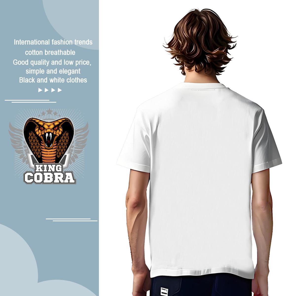 Popular Mens T Shirts cobra Breathable Crew Neck Street wear Hip Hop Custom Cartoon 100% Cotton 230g Tshirt for Man Woman New Tee Shirt