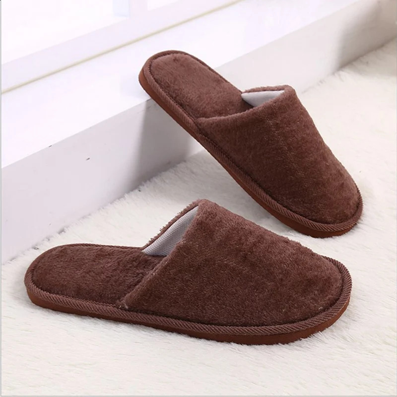 Mens Winter Warm Slippers Men Indoor Shoes Casual Sneakers For Home Cotton Slipper Soft Plush Warm Male Big Size Floor Slippers 240819