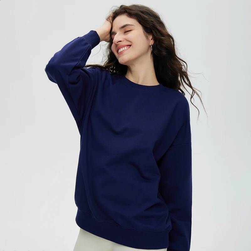 Womens Crop Pullup Hoodie Shoulder Wide Loose Cotton Set 240814