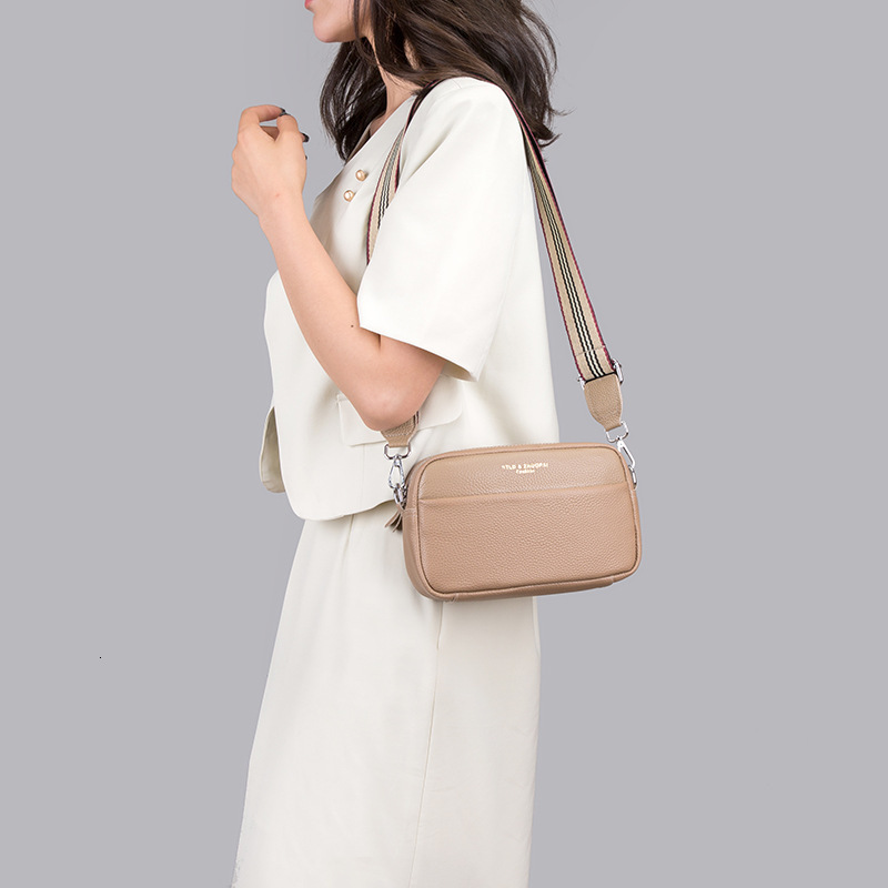 Genuine Leather Designer Bag for Women Small Parcel Pure colored Casual Crossbody Shoulder Bags