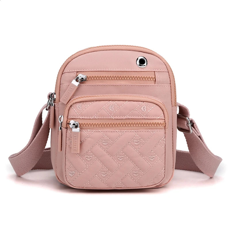 Womens waterproof shoulder bag with ten letter zipper mobile phone womens multifunctional handbag wrist bag wallet womens bag 240819