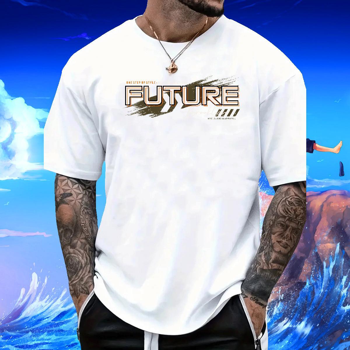 TOP Quality future 230g Pure Cotton Couples T Shirts Casual Daily Wear Breathable Short Sleeve Mens T Shirts Fashion Designer Oversized 3XL 4XL Polos