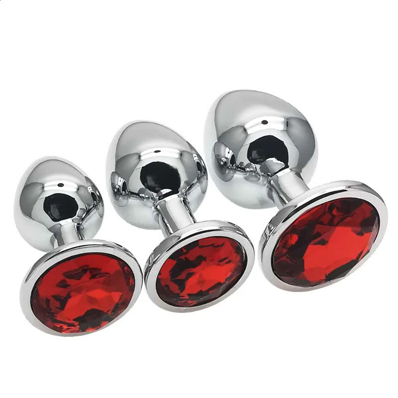 3PCS Multi Size Metal Diamond Anal Buttplug Toys for Men Women Couples Anal Expanders Sm Adult Sex Toys Gay Extreme Sex Bdsm Sex 240813