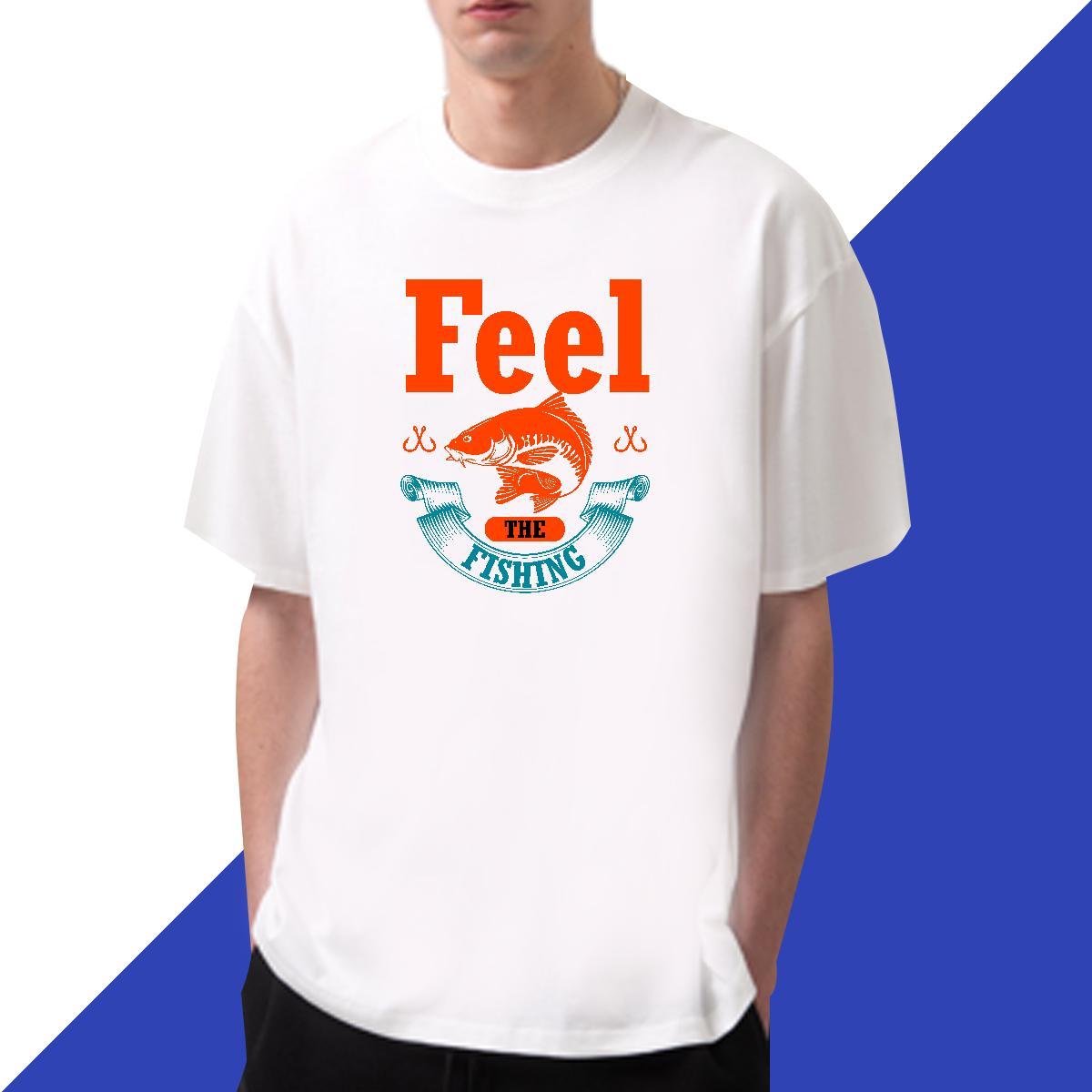 Soft fish 230g Pure Cotton Men Tshirts Daily Outfit Crew Neck T shirt Custom Customized Print Polos