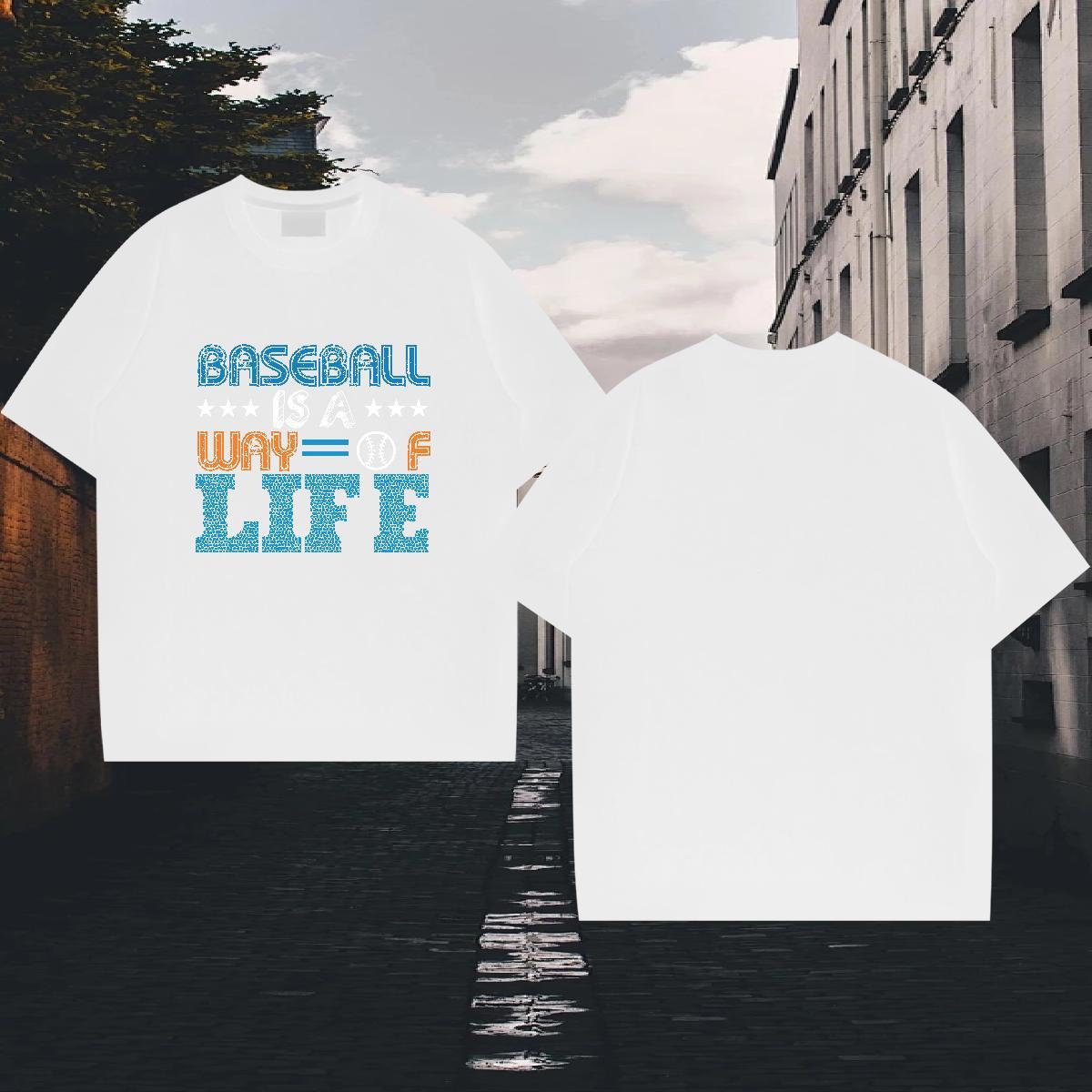 Cool Design Tshirt for Man Woman Summer Casual 230g Cotton Anime Crew Neck Breathable baseball T Shirts Men Free Shipping Tees Shirts