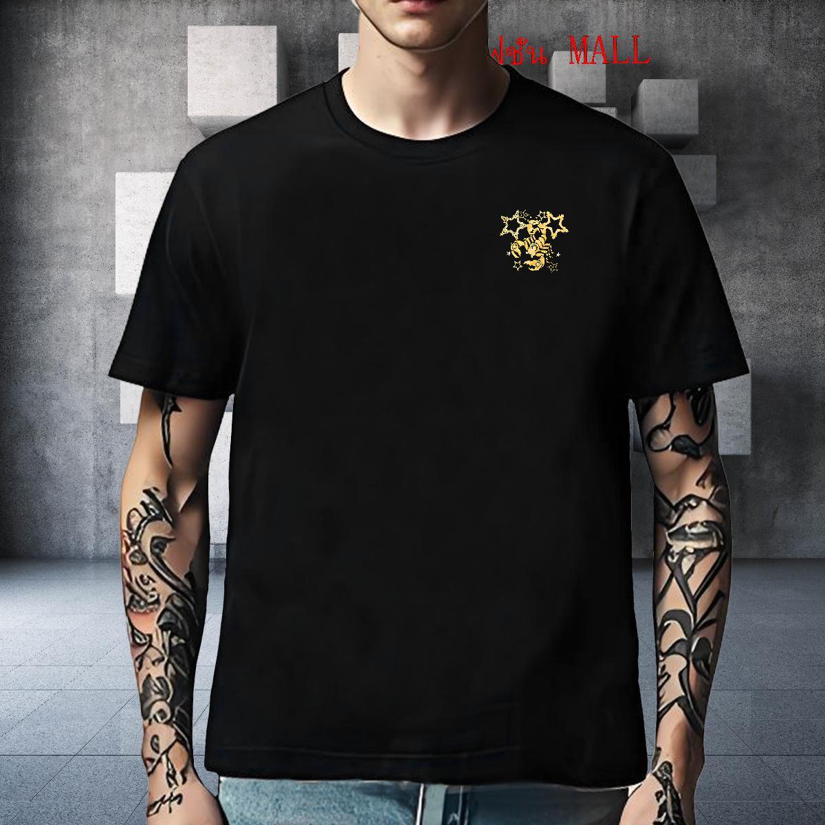 Stylist Mens Tshirts scorpion Sport 100% Cotton 230g Wear Breathable Short Sleeve Loose Man T Shirts Custom Print Plus Size