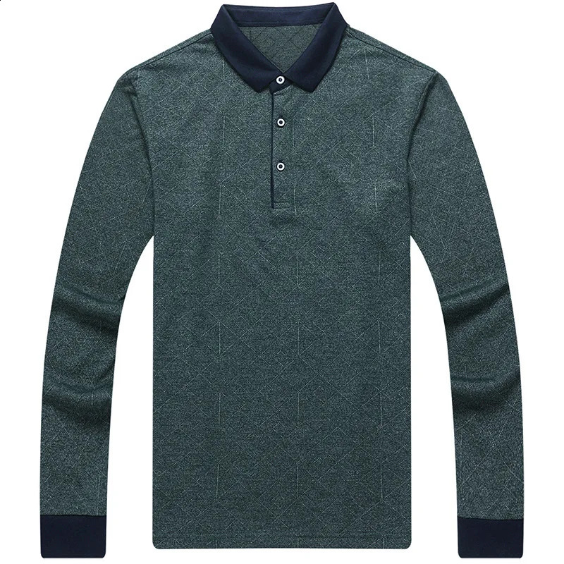 Mens Shirts Long Sleeve Polo Printing Golf Wear Business Casual Shirt Men Clothing Polos Camiseta Masculina A2F8259 240820