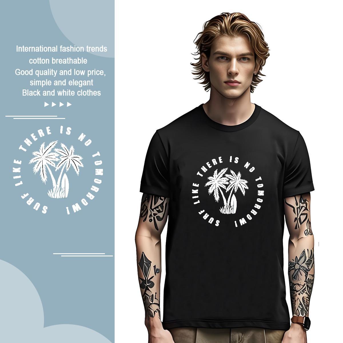 Loose Fit beach 230g 100% Cotton Couples T Shirts Casual Crew Neck Breathable Men T Shirts Wholesale Cartoon Printing L-4XL Wear