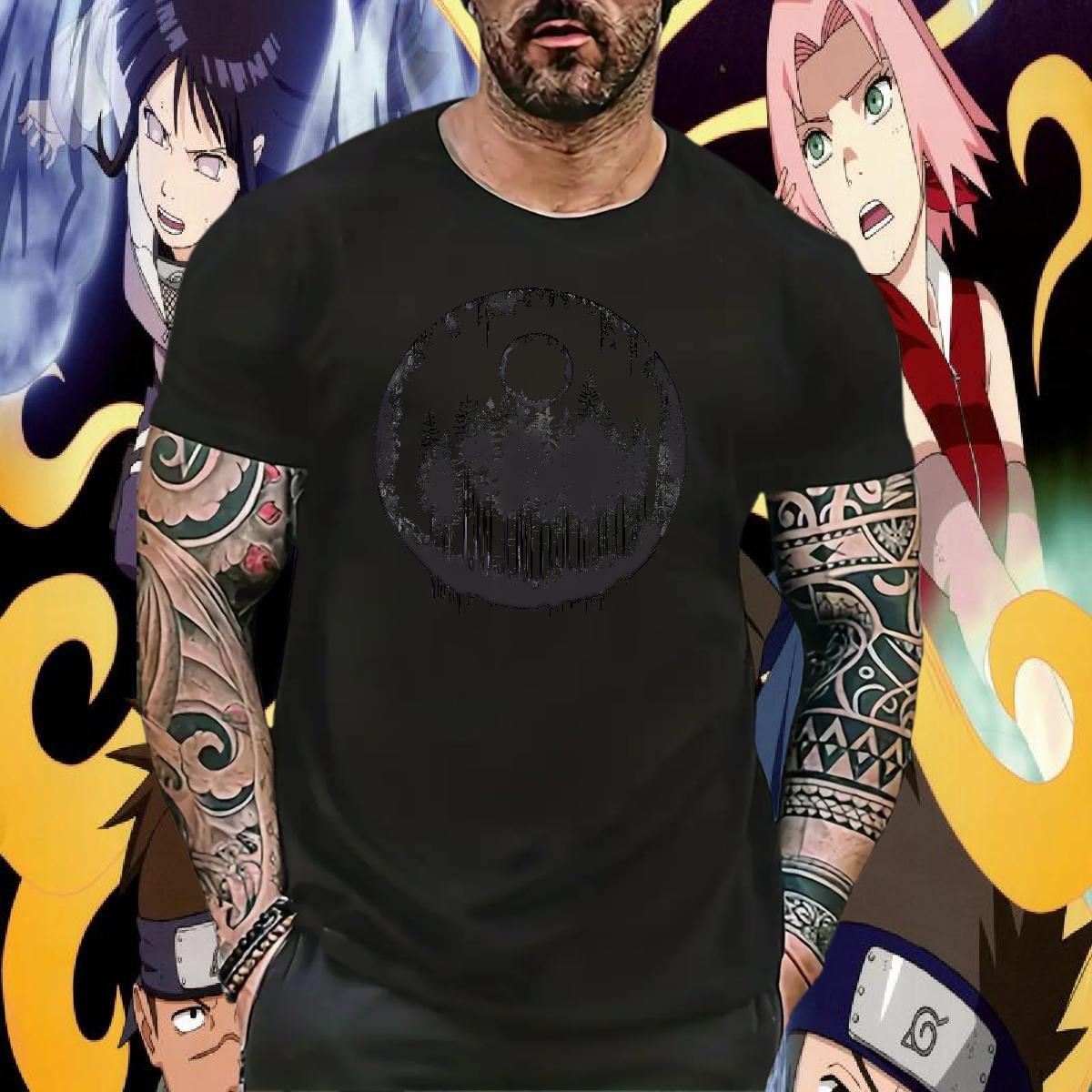 Fashion Casual Men Tshirts tree Summer Casual 100% Cotton 230g Tops Tees Breathable Short Sleeve Cool Mens T Shirts DIY Anime