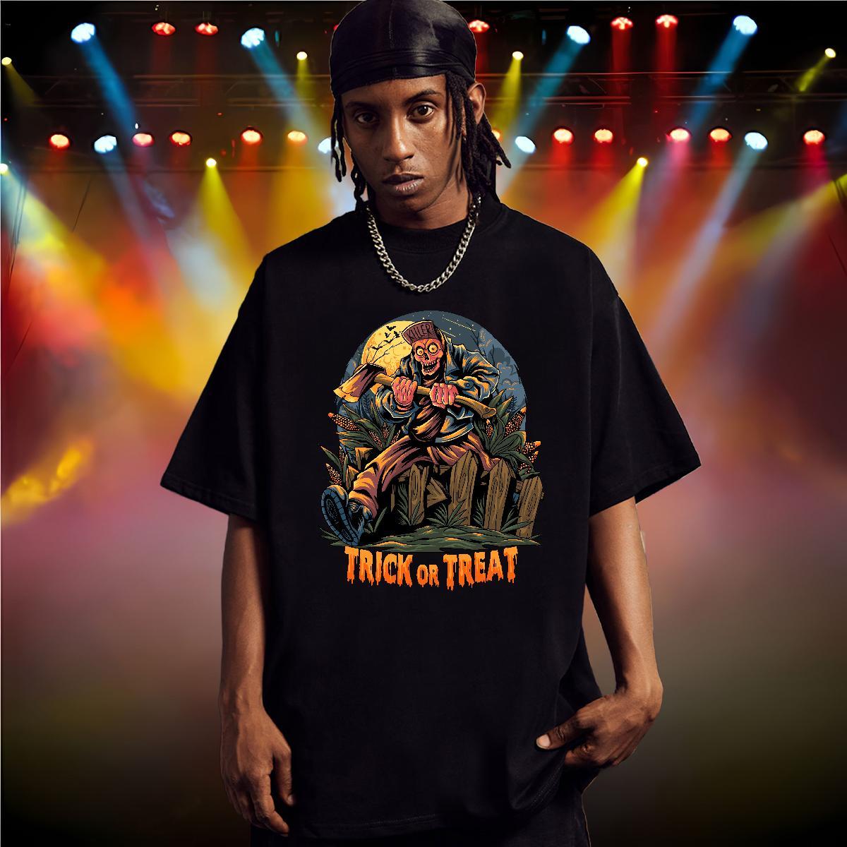 Cool Design T Shirts Men halloween Round Neck Short Sleeve Casual Daily Wear White Plus Size 230g Pure Cotton Mens Tshirts Designer Fashion Tops Tees