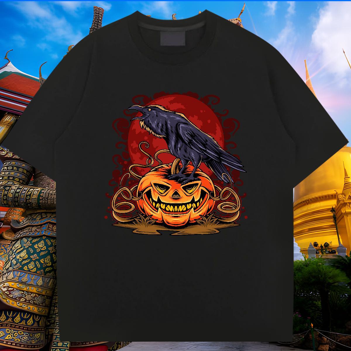 Cool Design T Shirt For Man eagle Breathable Short Sleeve High Street Hip Hop Graphic 100% Cotton 230g Men Tshirts DIY Customized Clothes