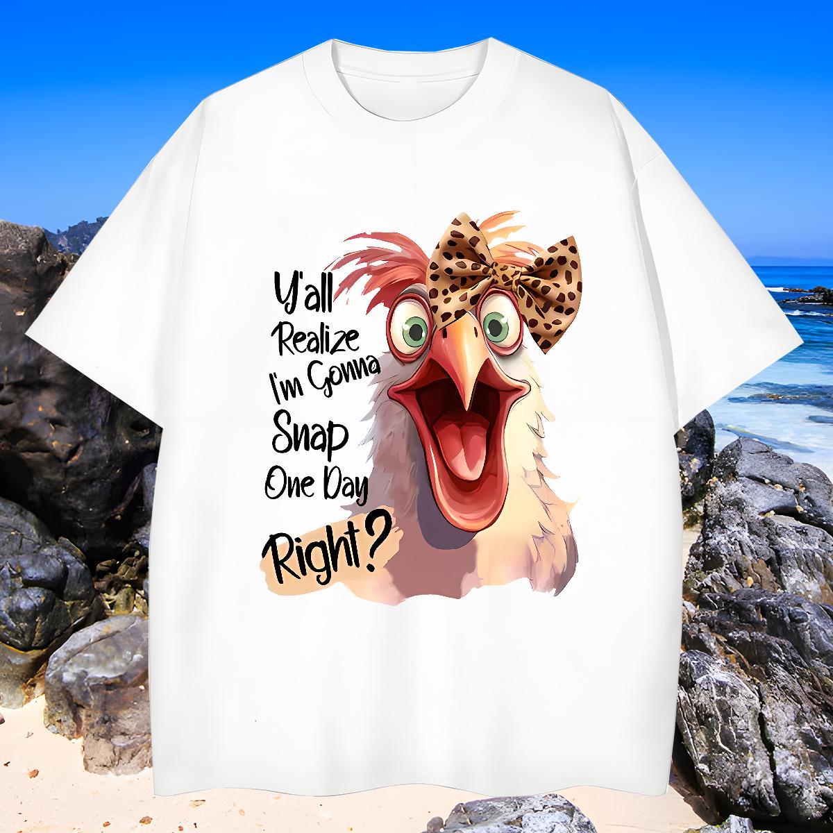 Loose Fit T-Shirts cock Breathable Hip Hop Graphic 230g Pure Cotton Couples T Shirts Factory Direct Tees