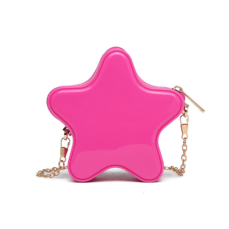 PVC pentagonal Barbie jelly bag, fashionable versatile backpack, dirt resistant and easy to wash, summer women's diagonal cross bag