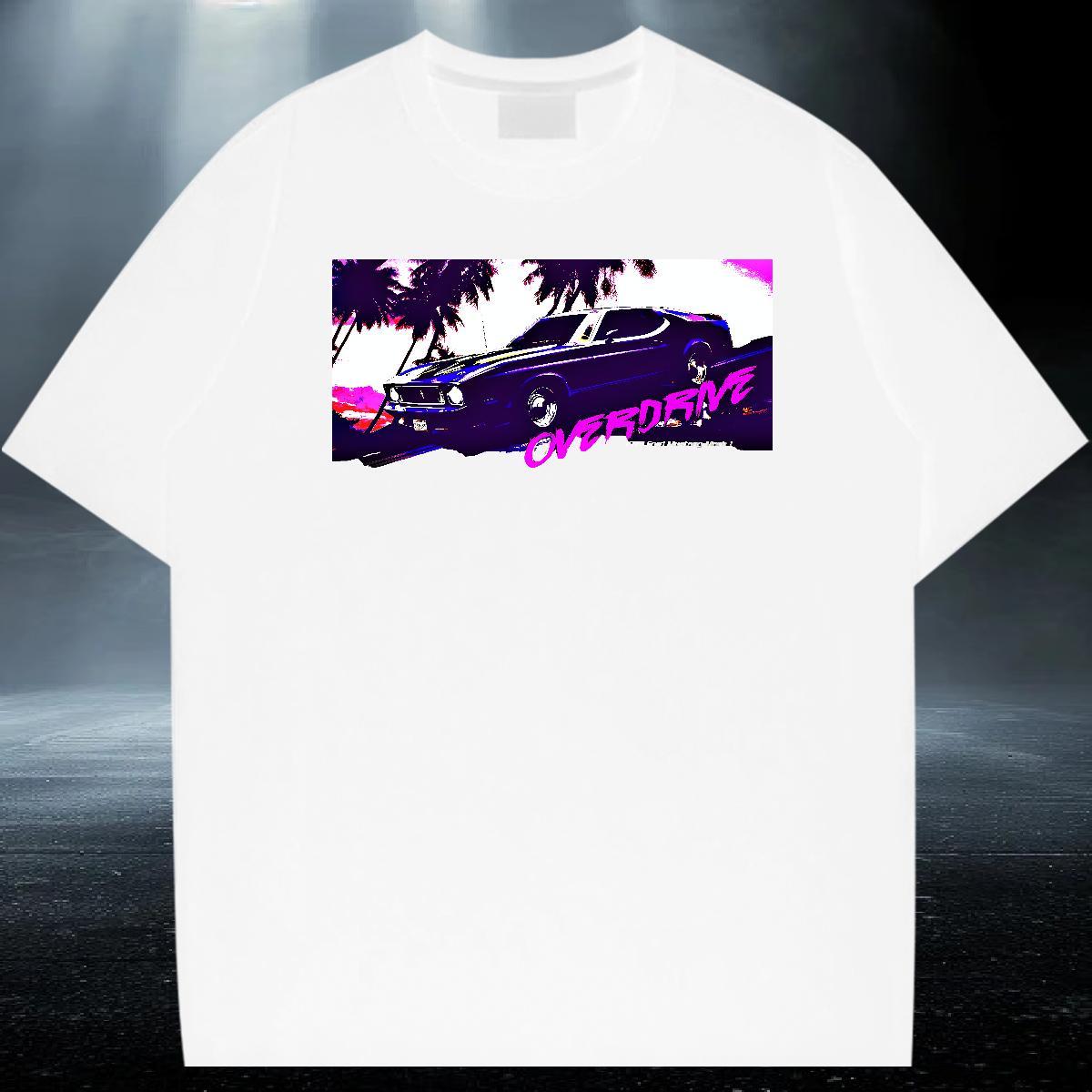 Cool Men Tees Street Casual 230g Cotton Anime Breathable Short Sleeve car T-Shirts Factory Direct Clothings