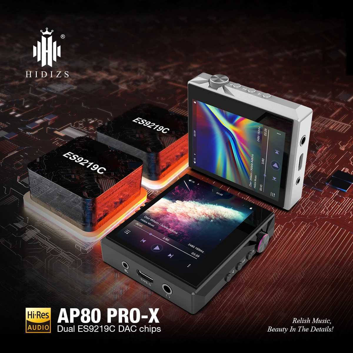 Hidizs AP80 Pro X Hi Res Audio HIFI Portable Music MP3 Player Dual ES9219C DAC MQA LDAC PCM 384 DSD 256 e-book B250607