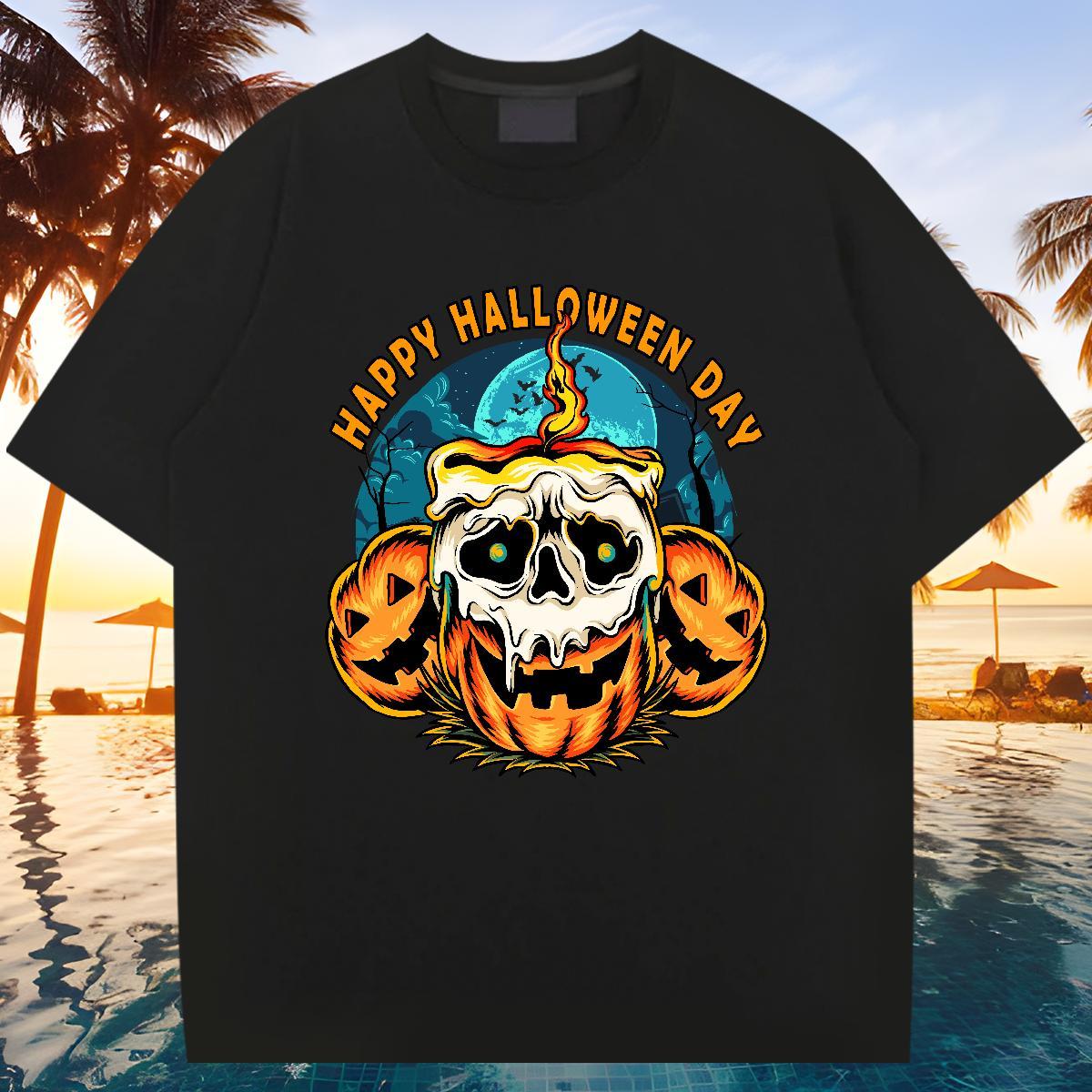 Designer Man T Shirts halloween Crew Neck Breathable Spring Summer Black Oversized 230g 100% Cotton Tshirt for Man Woman DIY Tops Tees