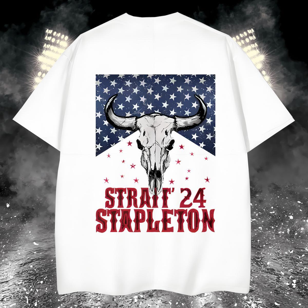 T-Shirts for Men 230g Cotton straif 24 stapleton Hip Hop Street Pure Cotton Oversized Couples T Shirts Classic Casual Brand Tshirts