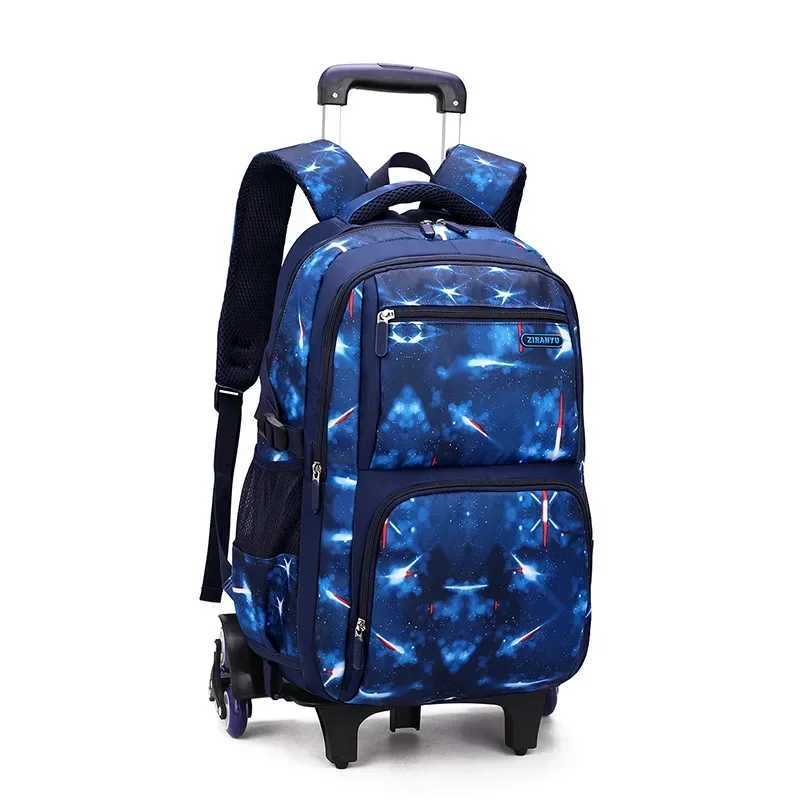 Carry on Kids Luggage Primary Junior High School Bag Rolling Backpack for Boys Wheeled Bag with Lunch Box Trolley School Bags Y240820