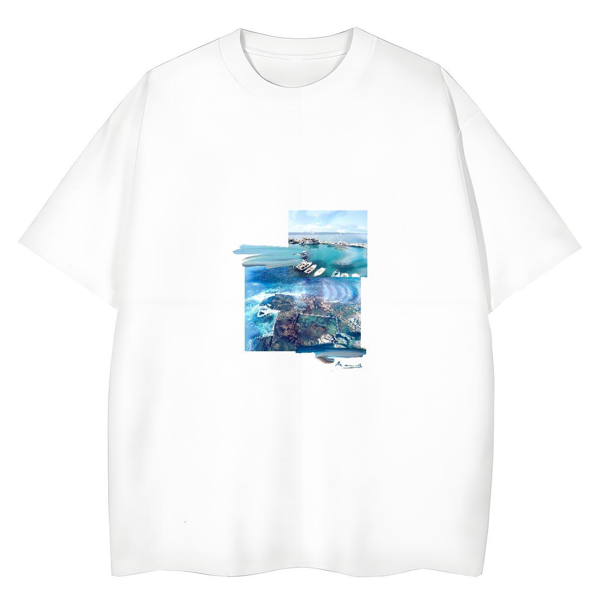 DIY Tshirt for Man Woman Street Casual O-Neck Short Sleeve Tee Shirt Comfortable 230g 100% Cotton beach DIY Anime Womens T Shirts