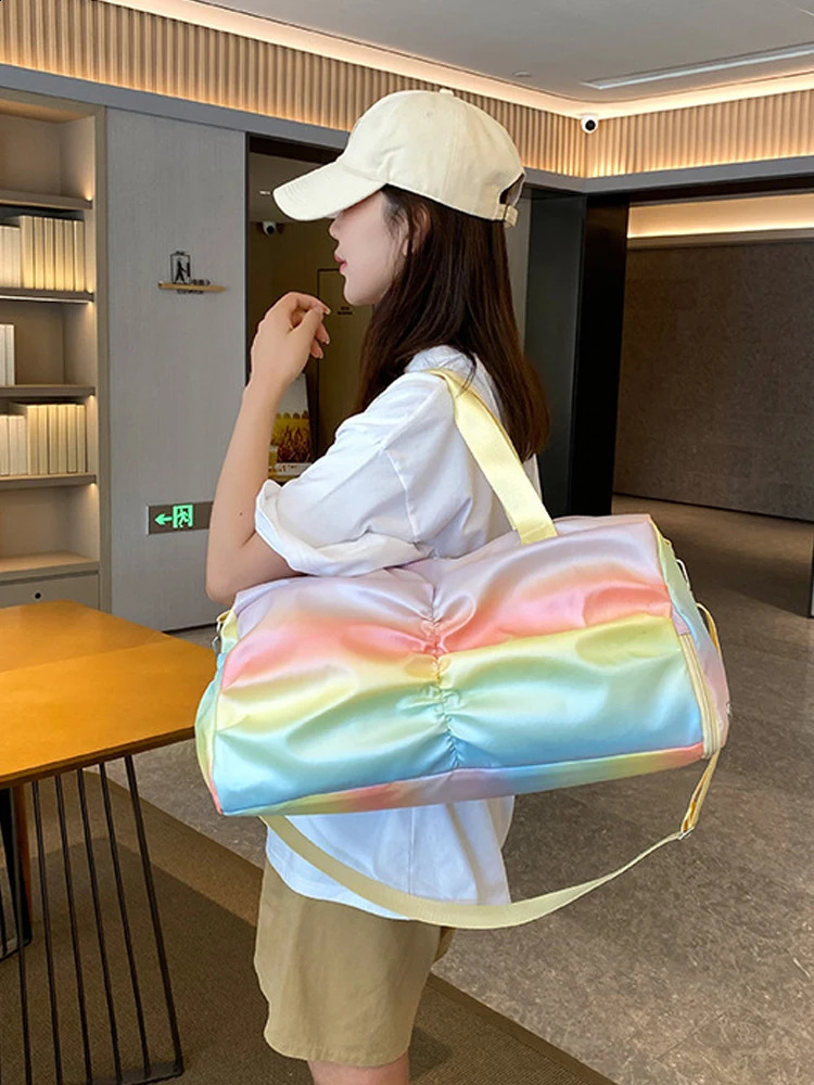 Travel Duffel Bag for Plane Gym Bag Womens with Shoes Compartment and Wet PocketSport Gym Tote Swimming YogaSmall Waterproof 240819