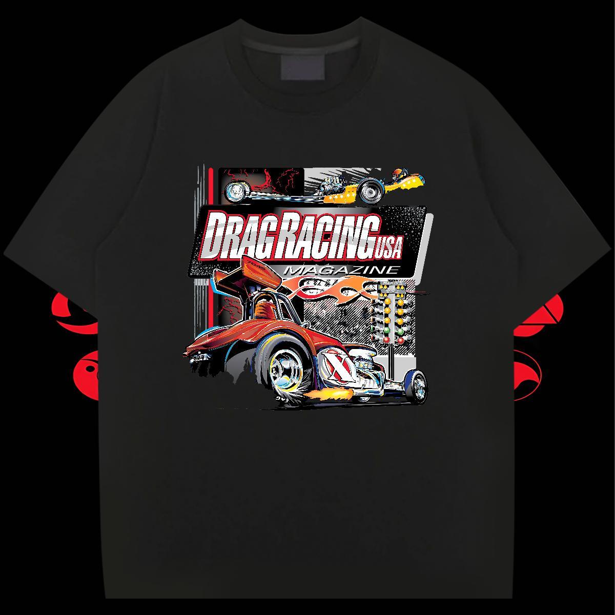 Popular Tshirts Home Outdoor 230g Pure Cotton Custom Anime Breathable Short Sleeve car T Shirt For Man New Arrival Tee Shirt