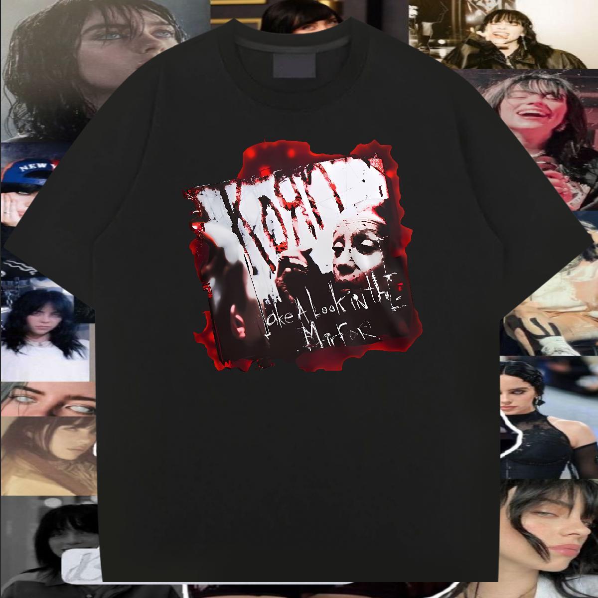 New Arrival scary Couples T Shirts 230g Pure Cotton Man T Shirts Customized Print Home Outdoor Breathable Crew Neck High Quality Tees