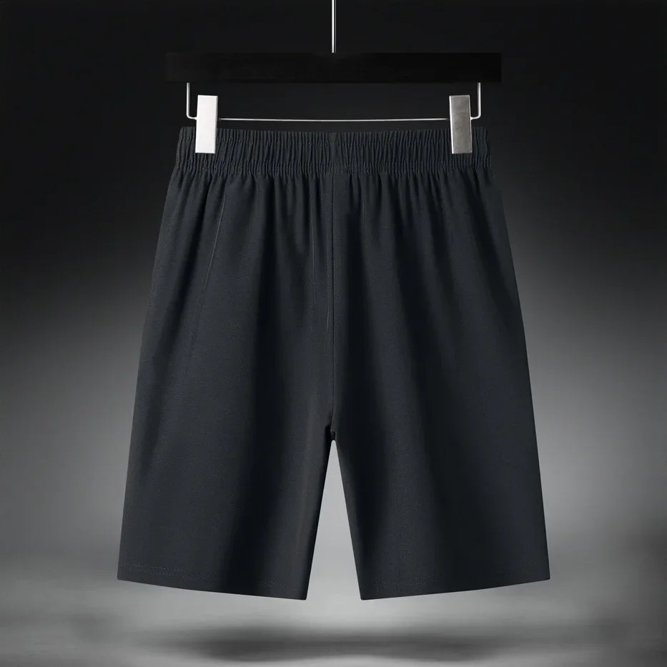Ice silk shorts for quick drying and breathable mens summer ultrathin large sports running sweatshirt poorly ventilated casual loose Capris Beach 2408