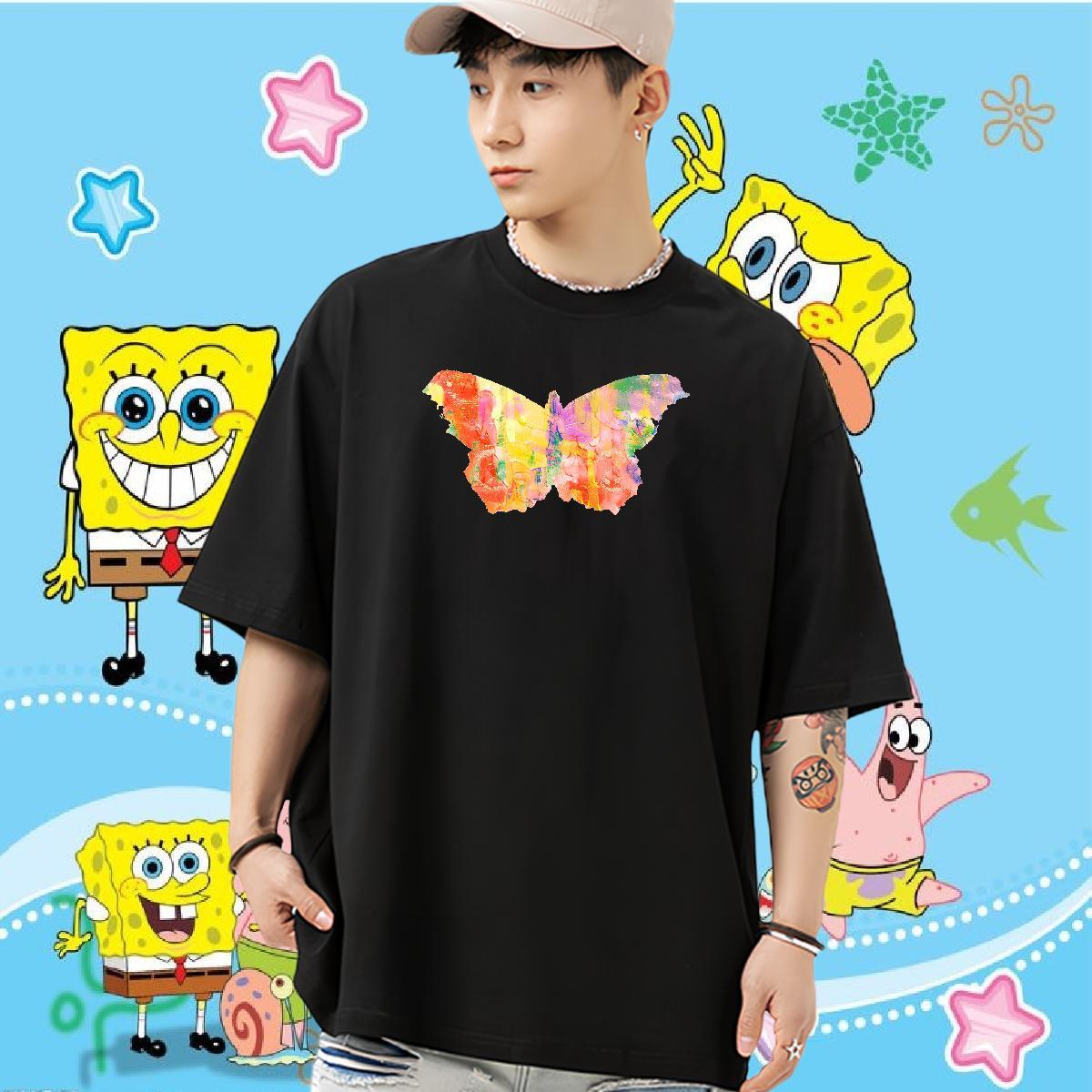 Custom Tshirt for Man Woman Butterfly Casual 100% Cotton 230g Tops Crew Neck Designer T-Shirts Skull