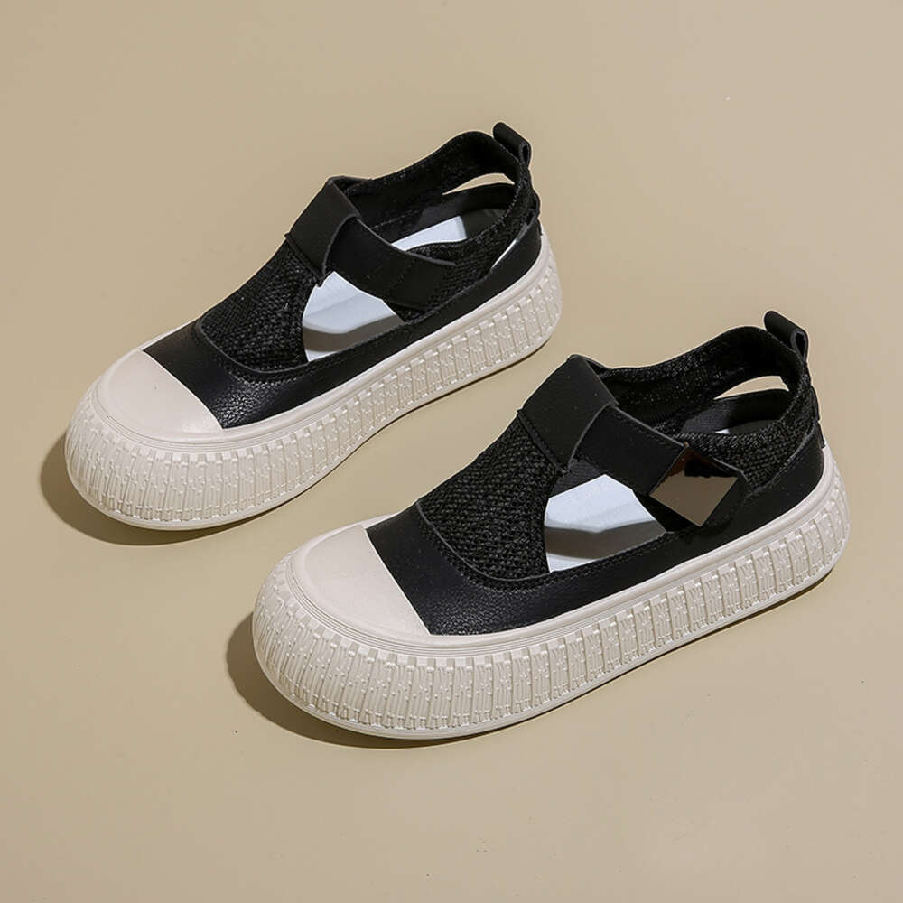 Ddmysports Summer New Ins Korean Edition Ollow White Shoes Women Thick Bottom Versatile Casual Sandals For Students RD OUTDOOR